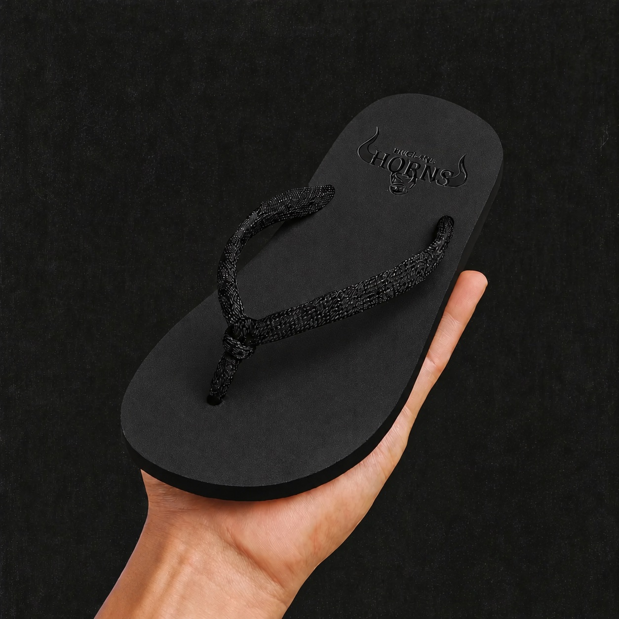 Mens Black Knot Slippers