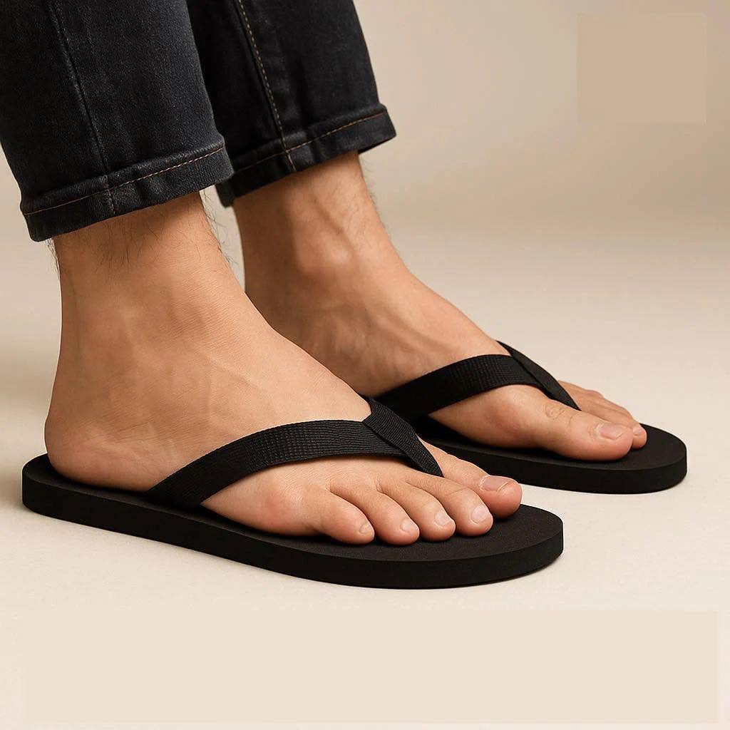 Black Strap Slippers