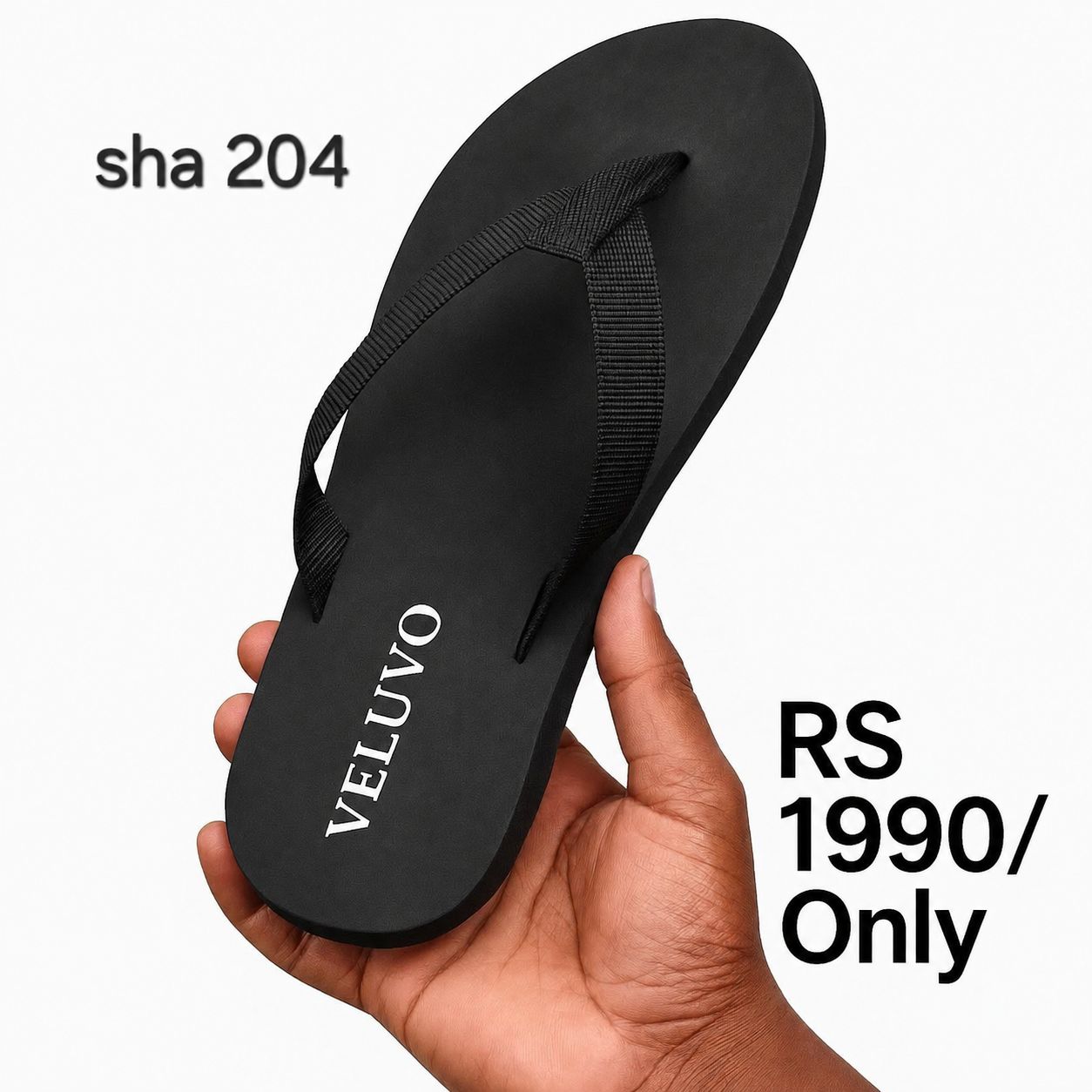 Veluvo Black Slipper