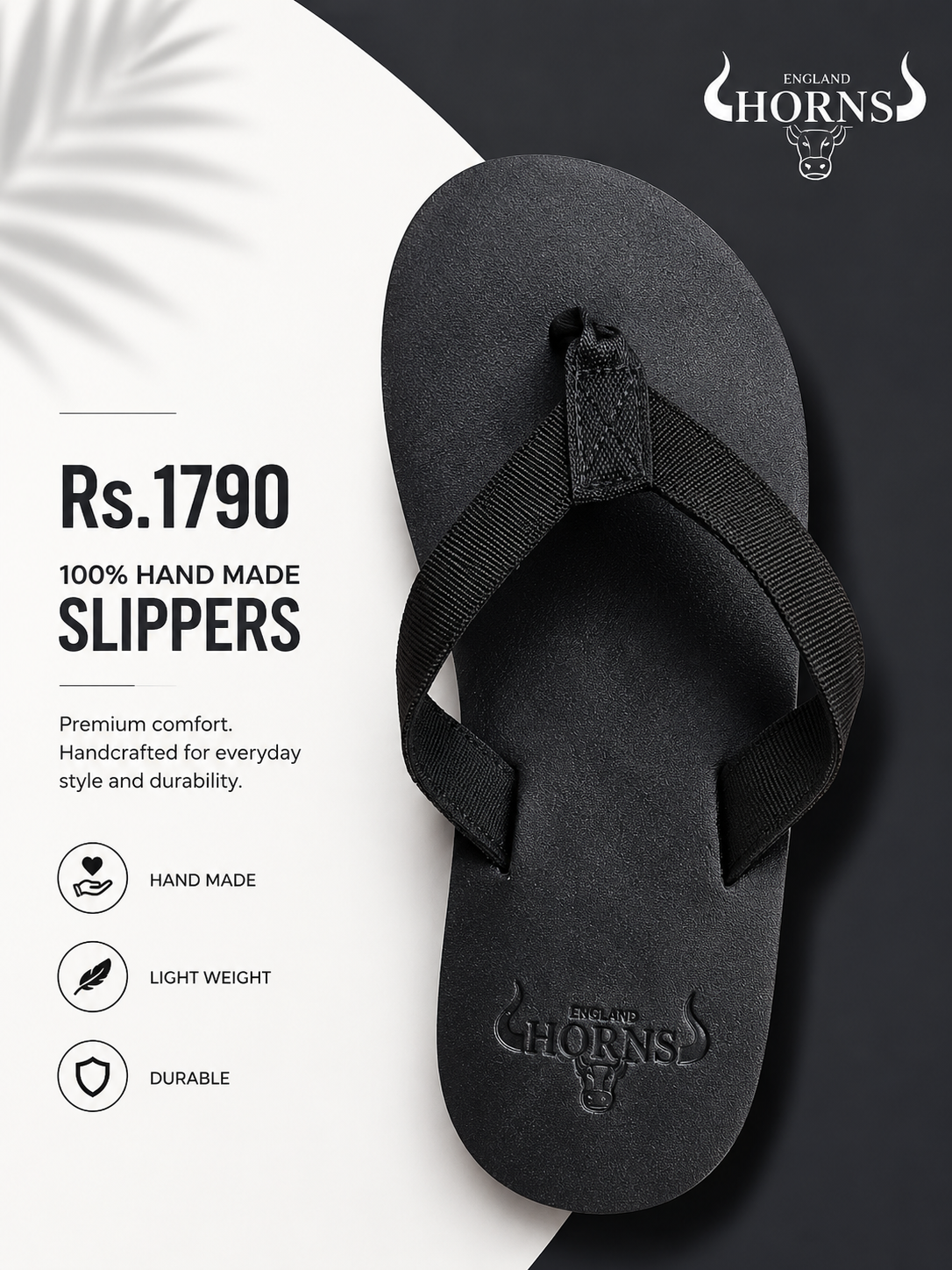Black Strap Two Step Slippers