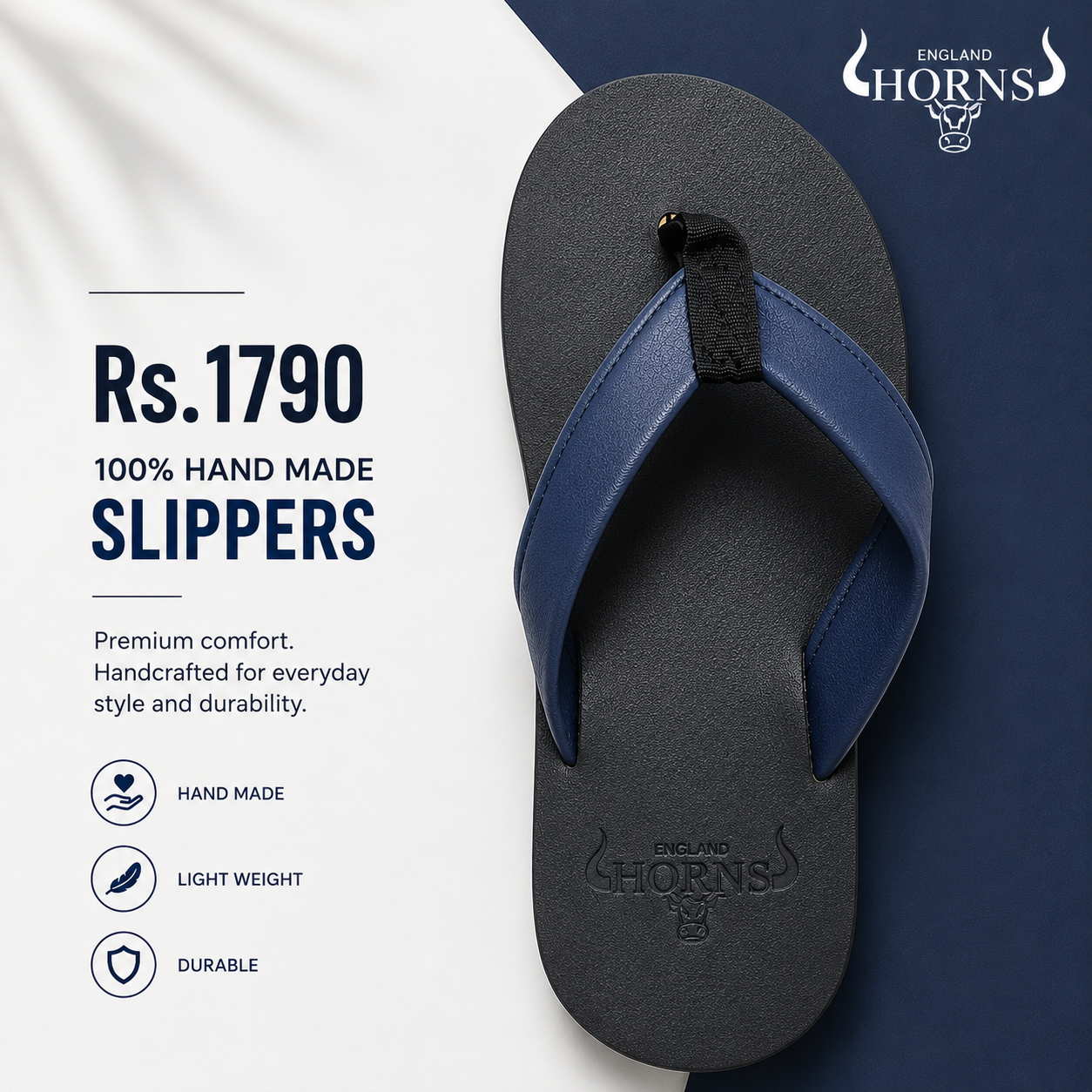 Blue Strap Two Step Slippers