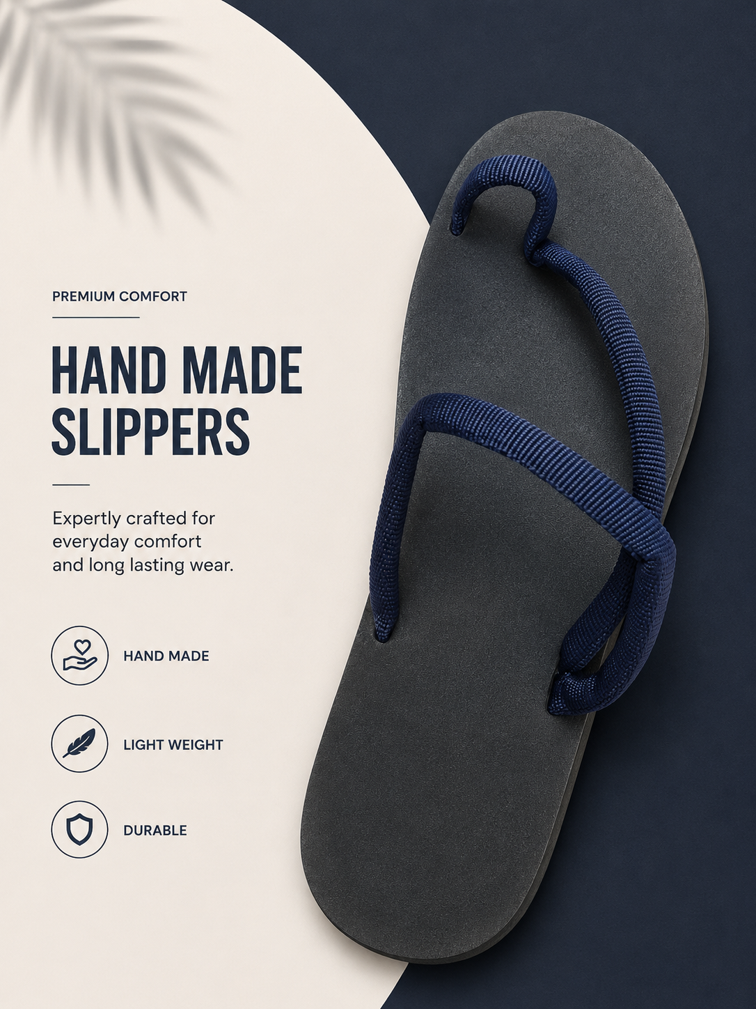Brown Nanda Navy Slippers
